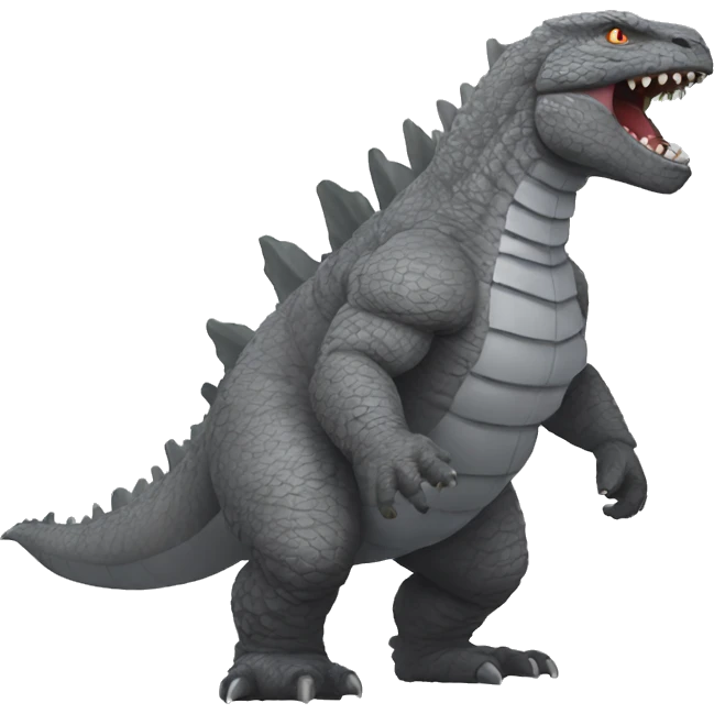 Grey Godzilla emoji