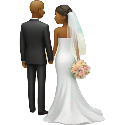 Wedding on beach emoji