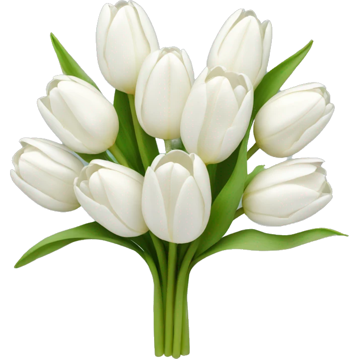 white tulip bouquet  emoji