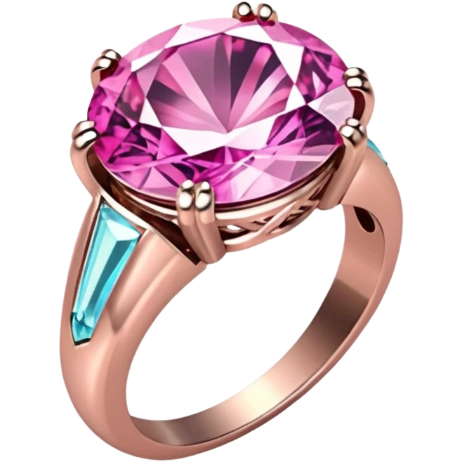 Pink crystal ring for spiritual protection emoji