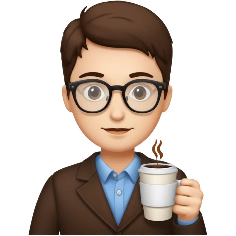 coffe and glasses emoji