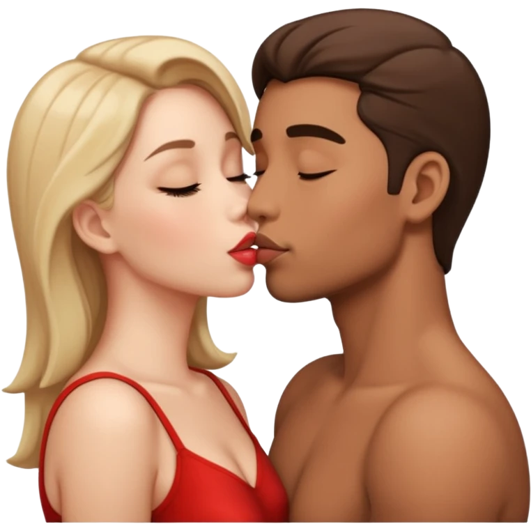 French kiss emoji