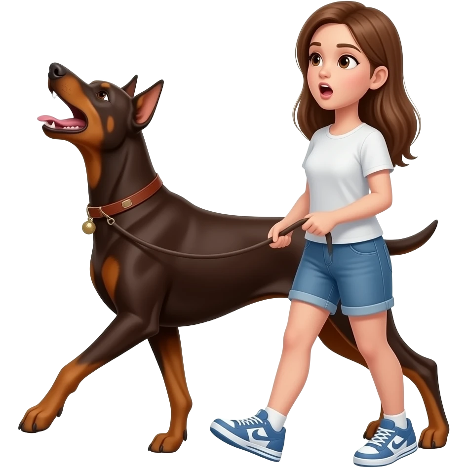 Howling at the moonhttps://www.emojis.com/emoji/white-girl-with-brown-hair-walking-a-brown-dobberman-dog-on-leash-KTMGOgb68VQ emoji
