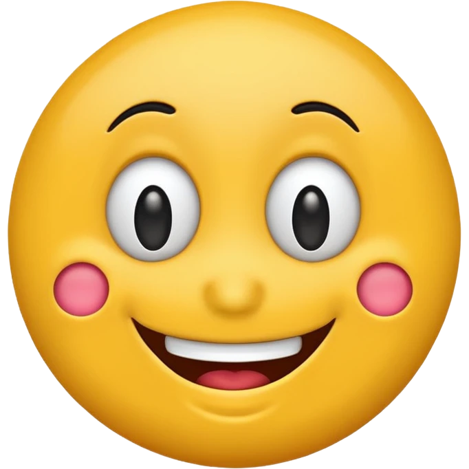 An smiling emoji face with mixed up goofy eyes  emoji