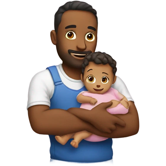 Dad holding baby emoji