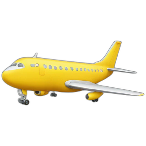 Airplan-yellow-dog emoji