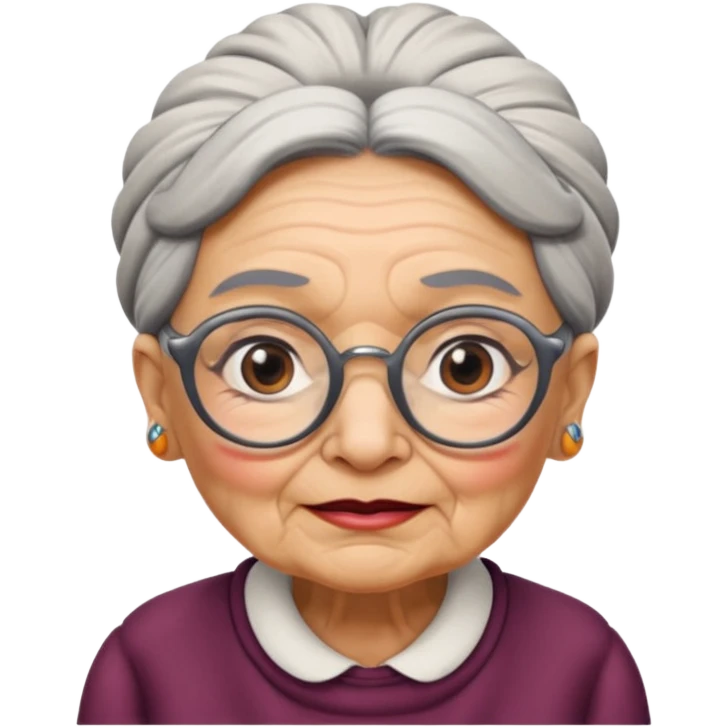 Crabby old lady emoji