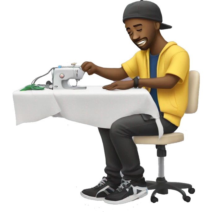 Rapper sewing emoji
