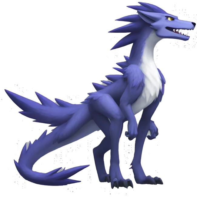 Cool Edgy Sergal species full body emoji