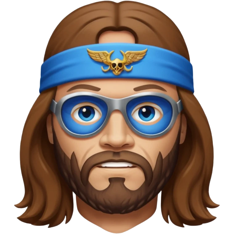 Randy Macho Man Savage blue eyes, brown hair emoji