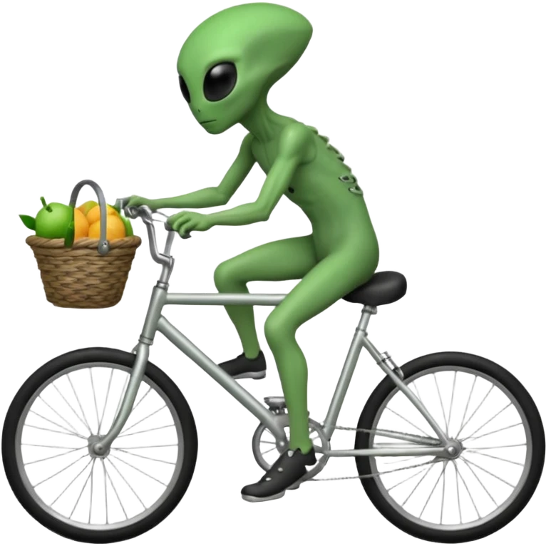 alien riding bicycle emoji