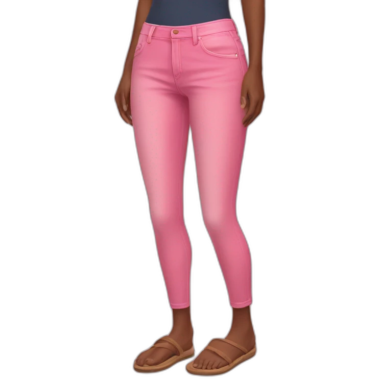 Pink jeans legs emoji