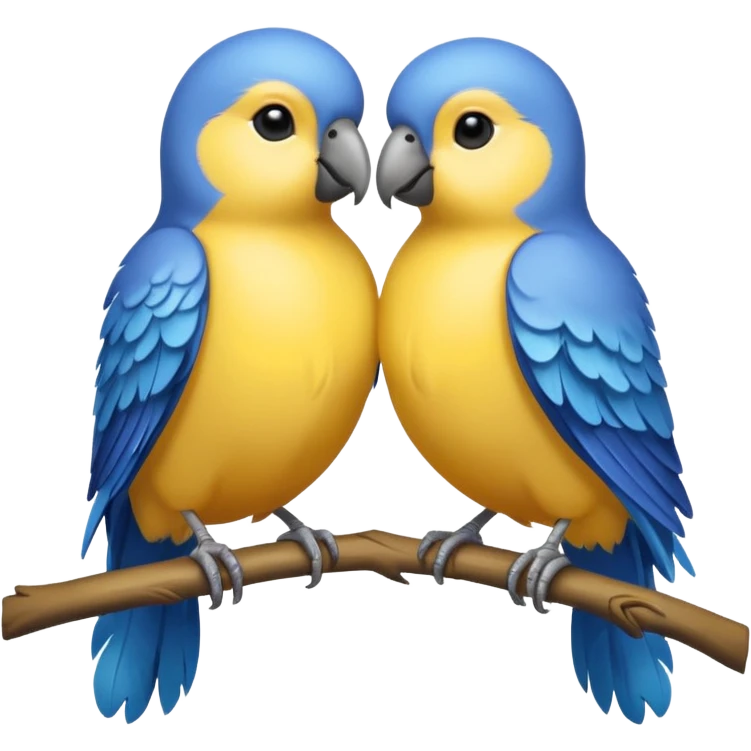 A beautiful love birds emoji