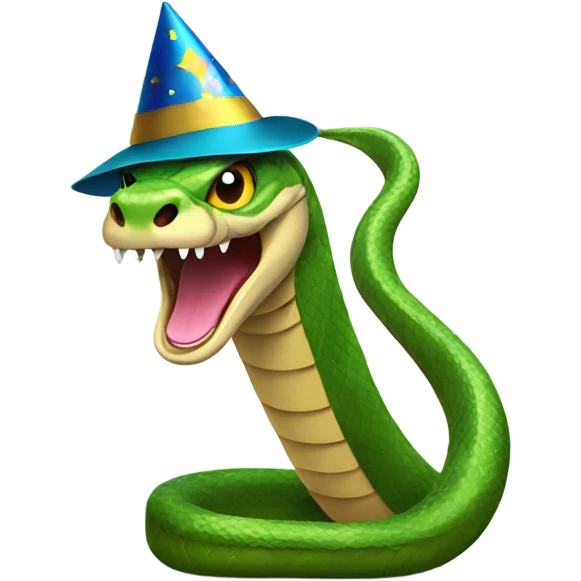 Snake with party hat emoji