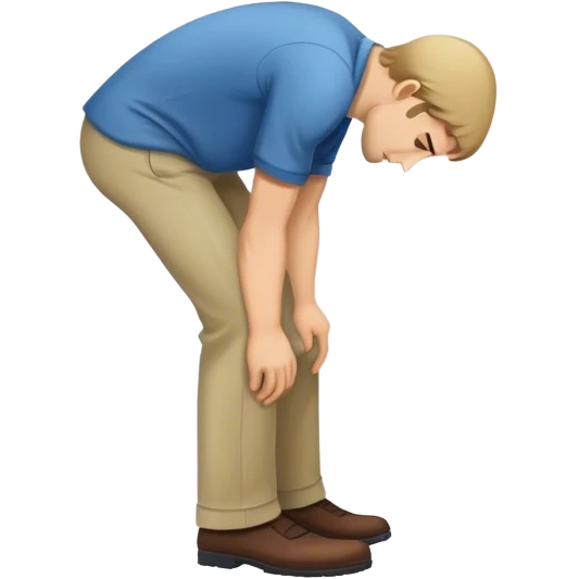 Man bent over emoji