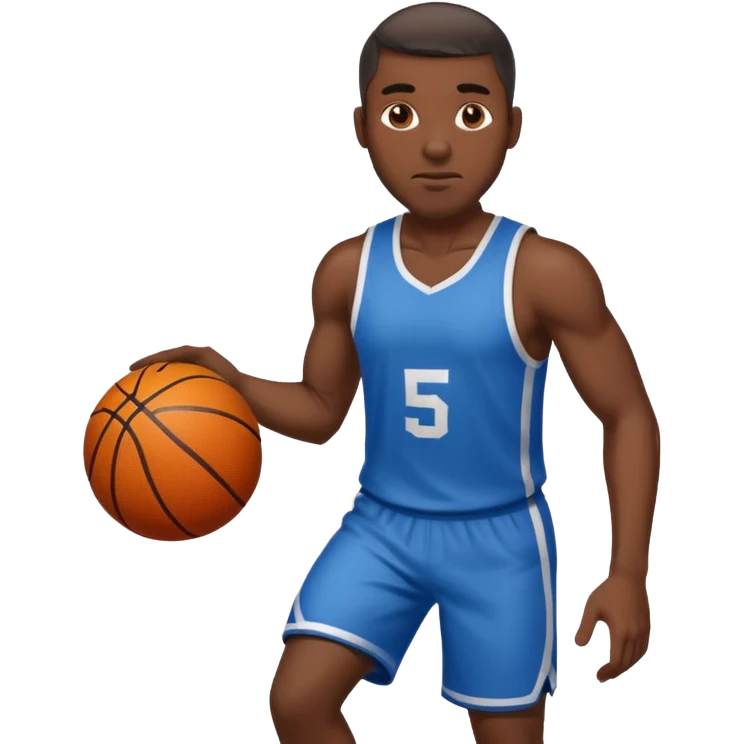black man basketball emoji