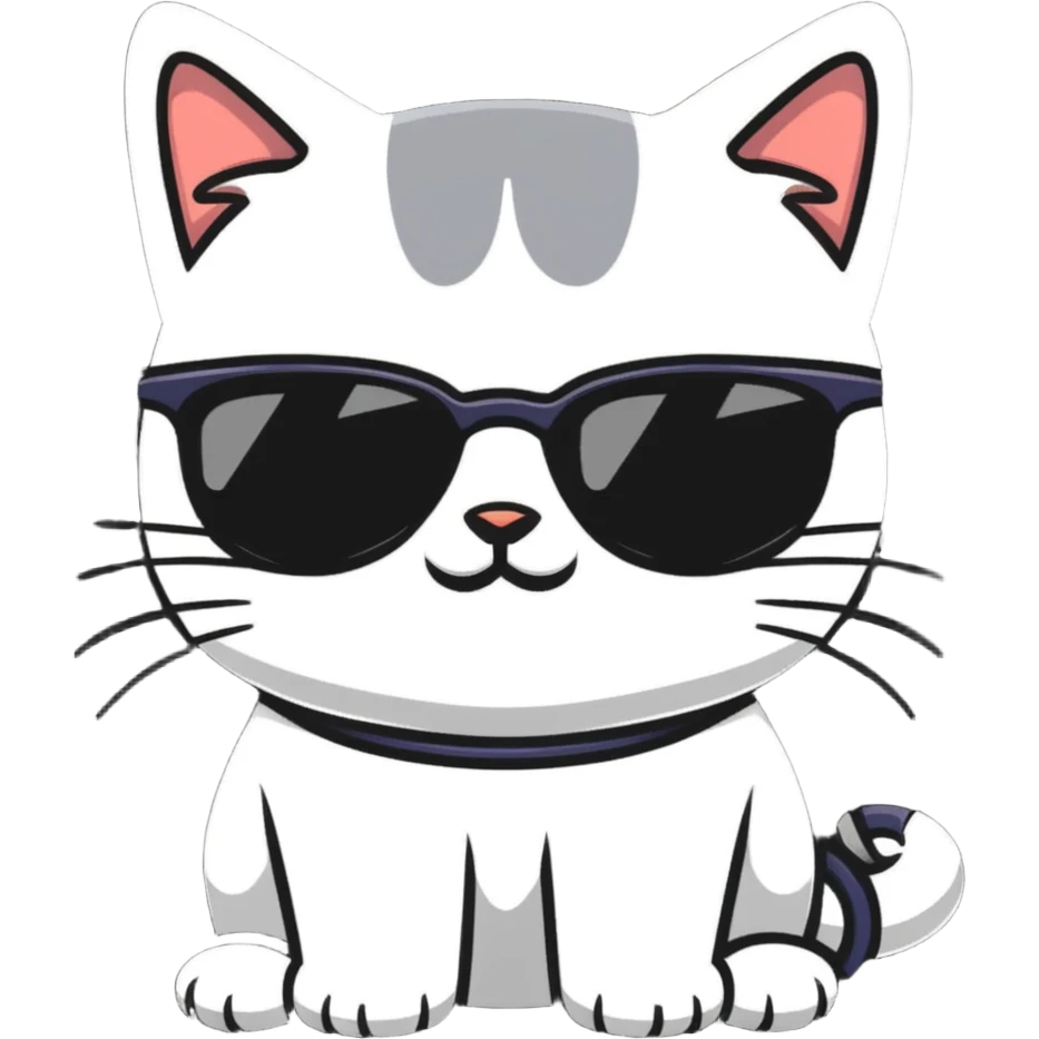 Cat with sunglasses emoji