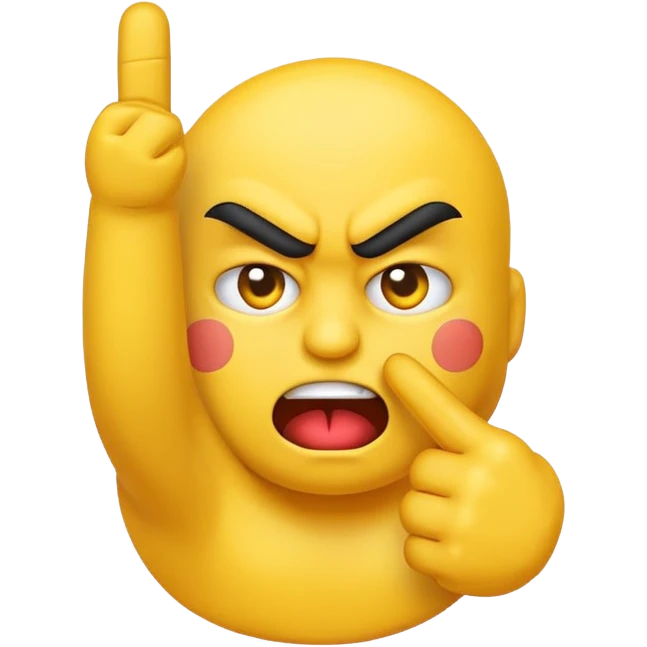 angry emoji showing middle finger emoji