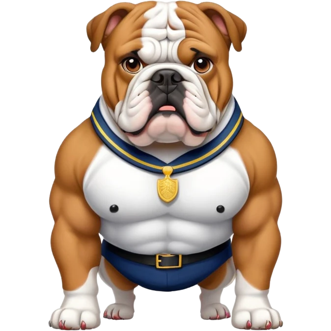 english bulldog as a security guard emoji