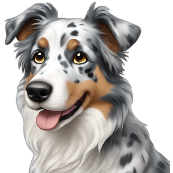 dog australian sherpered blue merle emoji