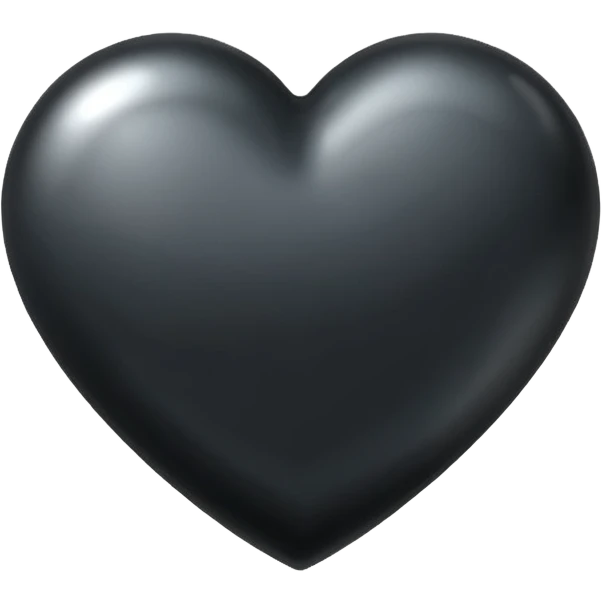 black heart with a silver outline emoji