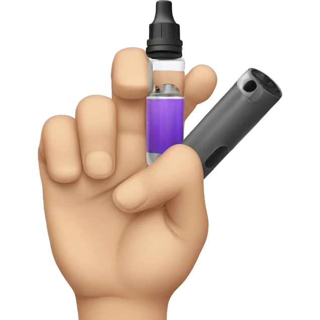 Hand with vape emoji
