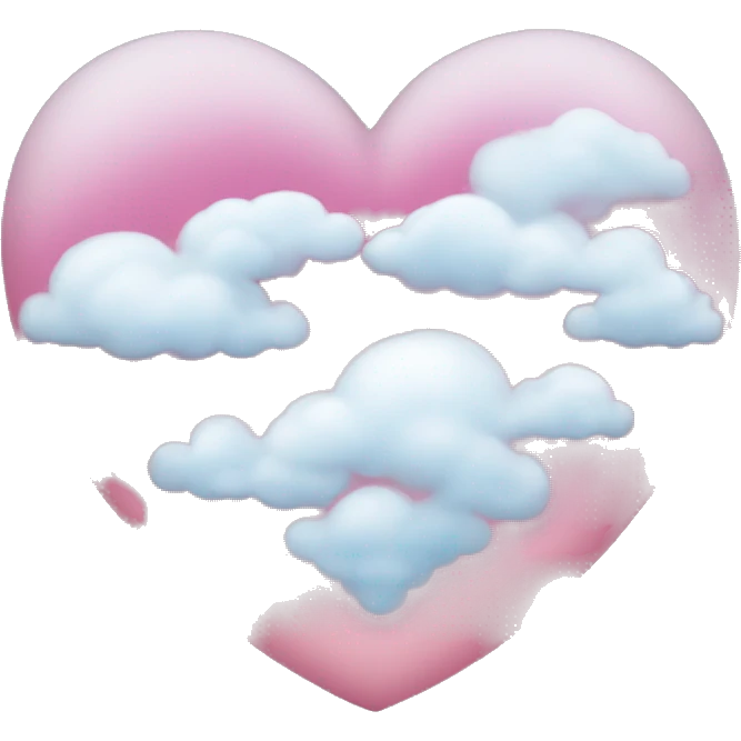 Heart with cloud emoji