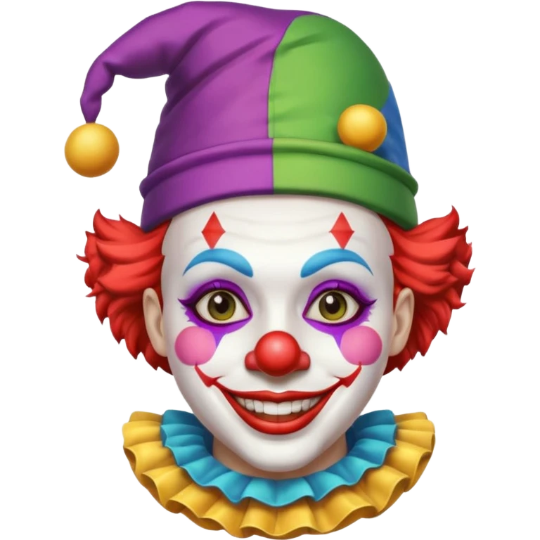 Clown with jester hat emoji