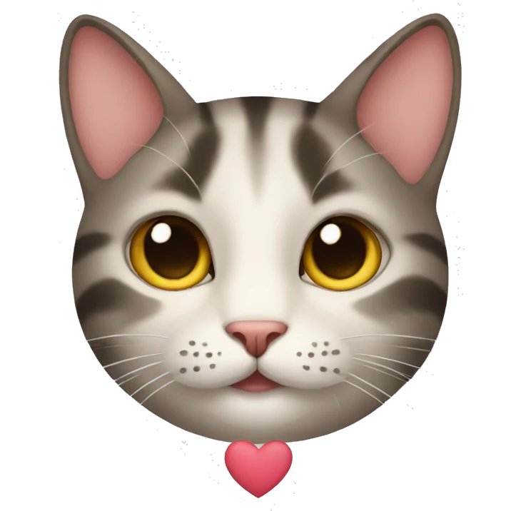 Cat with hearts around face emoji