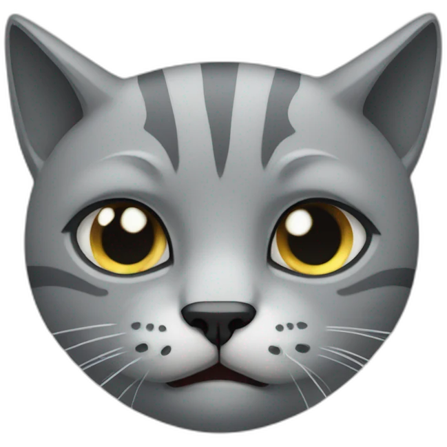 a gray violent cat emoji