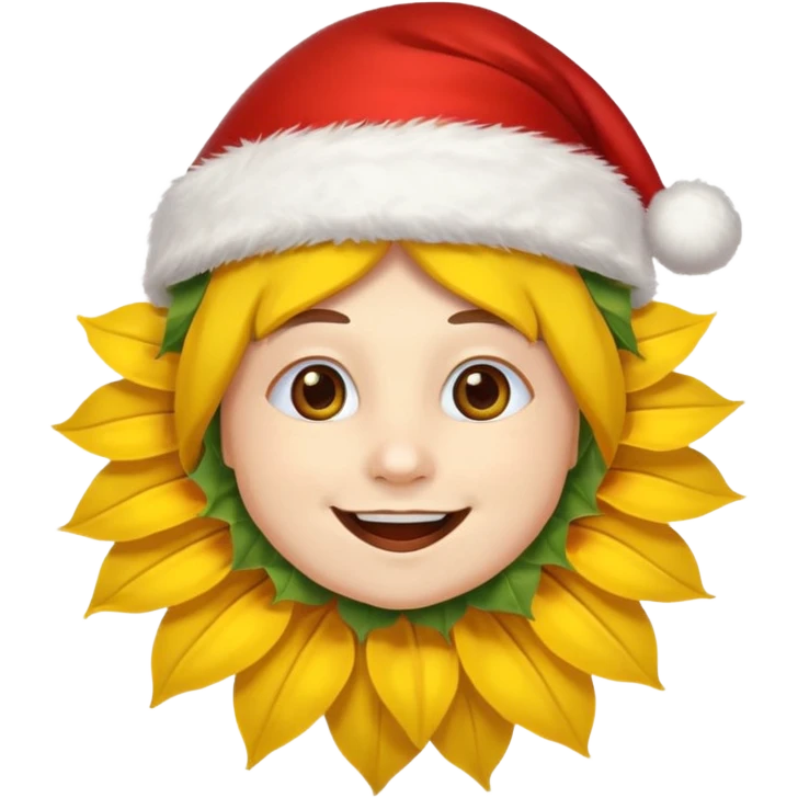 Christmas Sunflower Personified emoji