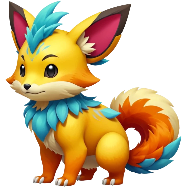 Elemental magical colorful exotic animesque Pokémon-Fakémon-animal-creature emoji