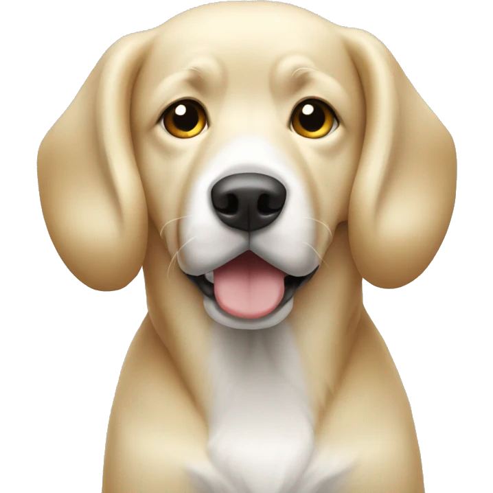 Blond dog with white emoji