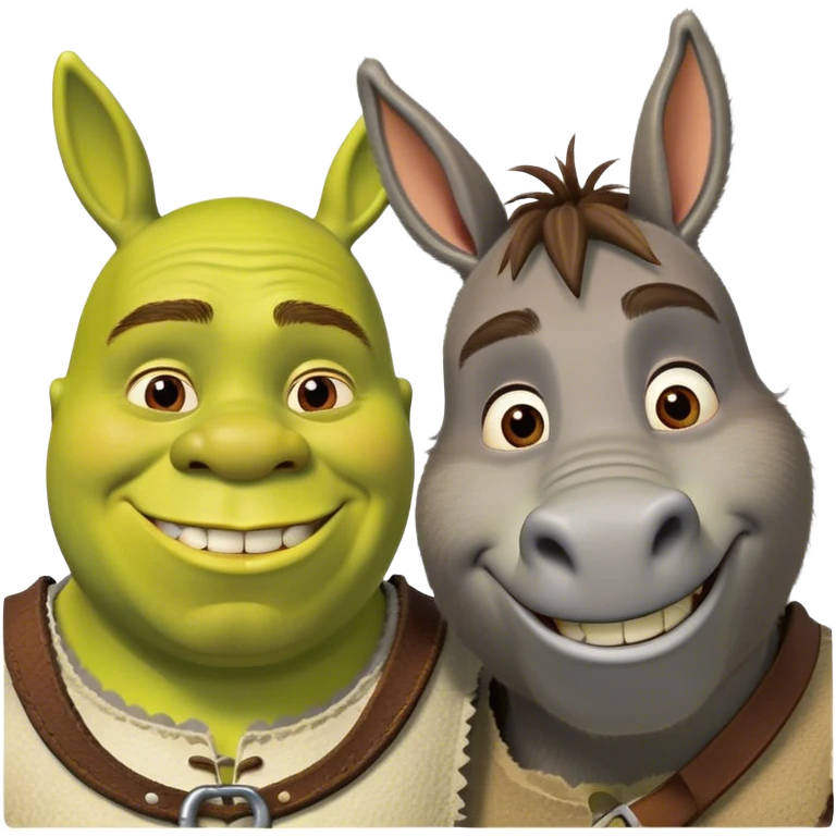 Шрэк и ослик emoji