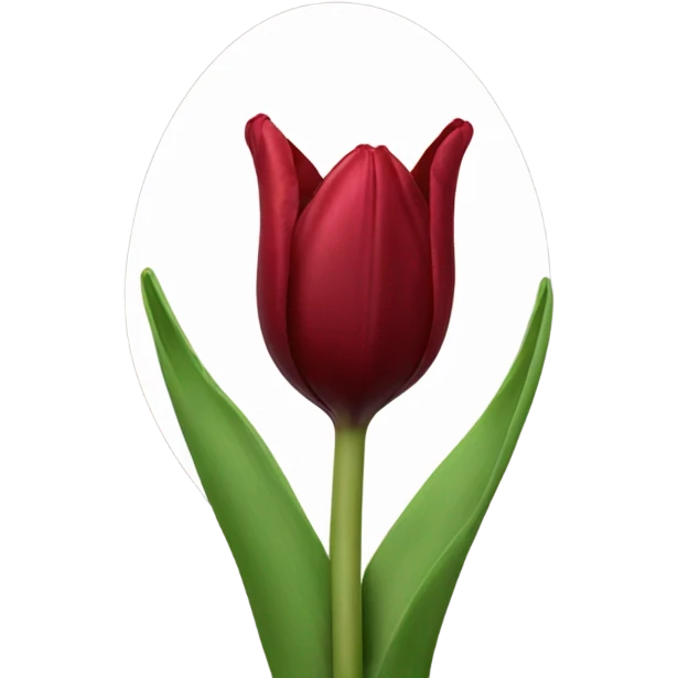 Dark red tulip emoji