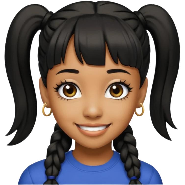 Lisa Left Eye Lopes with black  ponytail hair emoji
