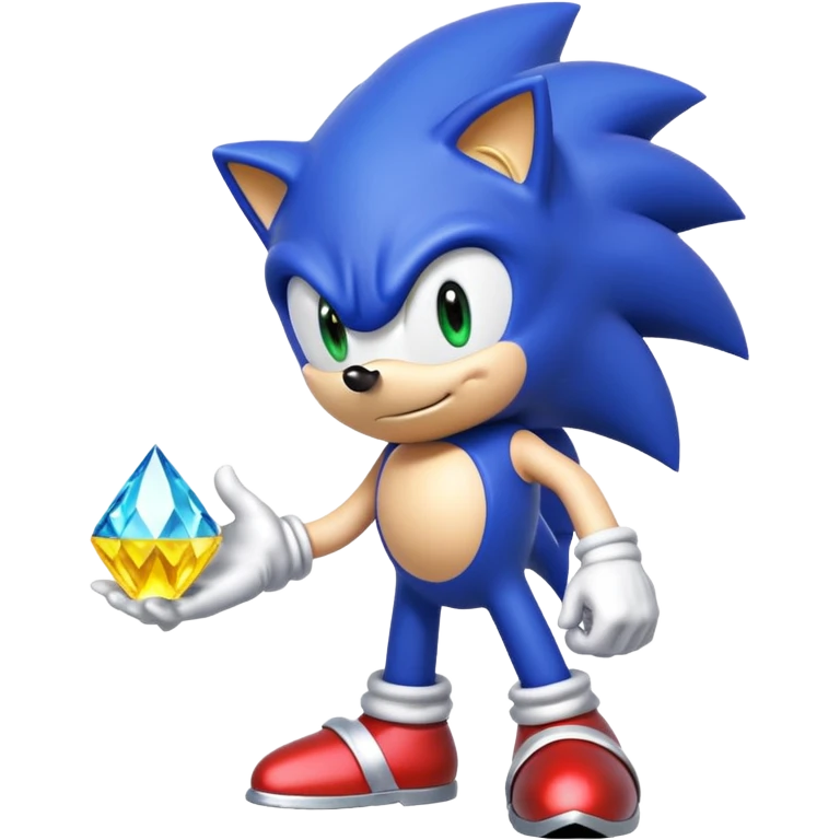 I want Sonic the hedgehog with chaos emeralds with the aura super sayian emoji