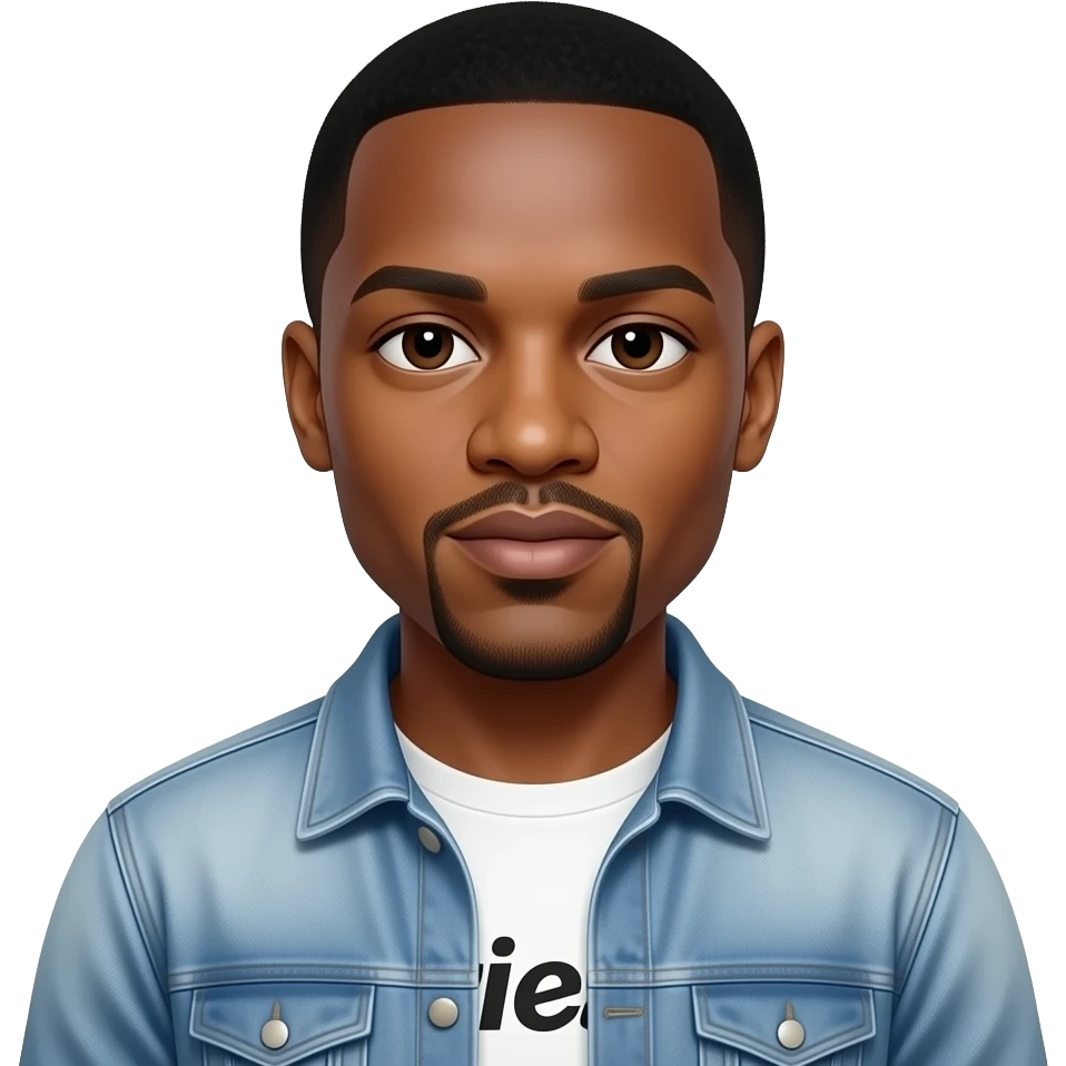 Sean Combs lookalike with Biebs shirt emoji