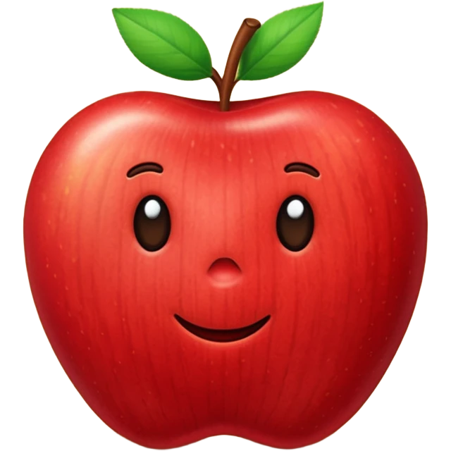 Corduroy plush Apple emoji