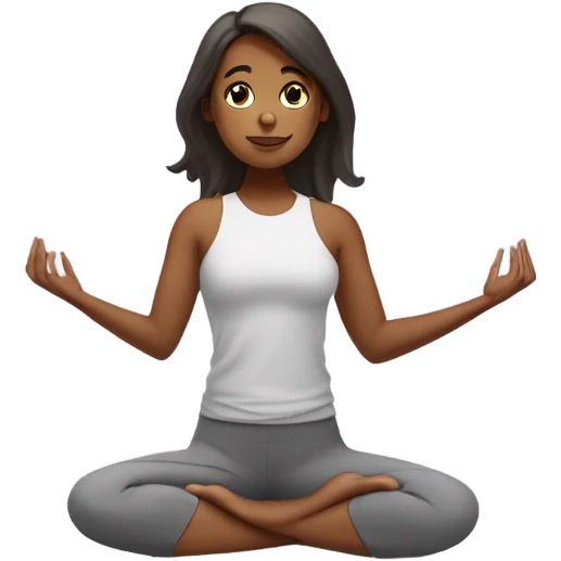 Una chica haciendo yoga  emoji