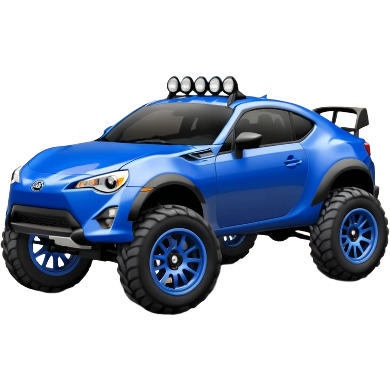 Ultramarine 2013 Off road blacked-out 4wd monster truck style scion fr-s with silver wheels  emoji