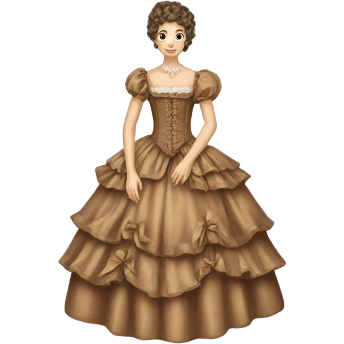 brown rococo dress emoji