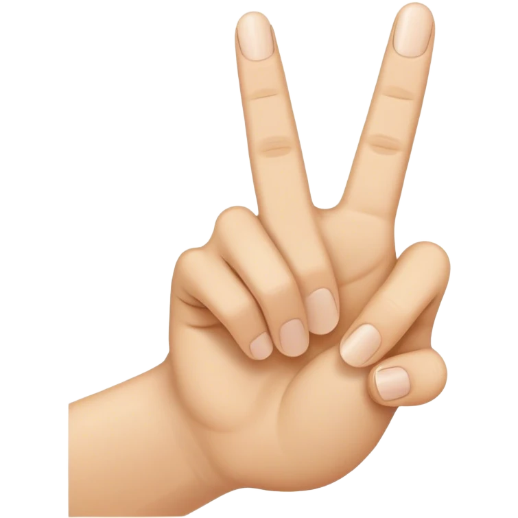 The middle and index finger stick emoji