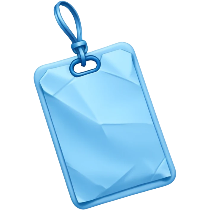 blue tag emoji