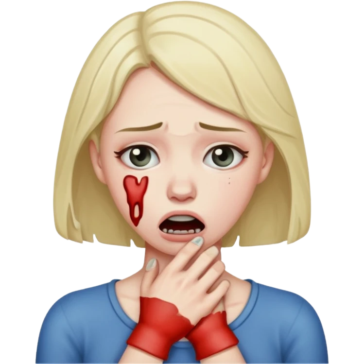 female emoji choking herself emoji