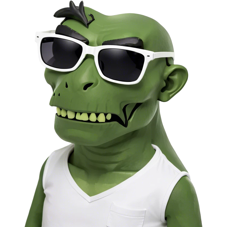 Zombie with cool glasses emoji