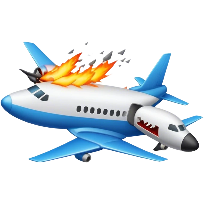 Plane crashing into another plane emoji