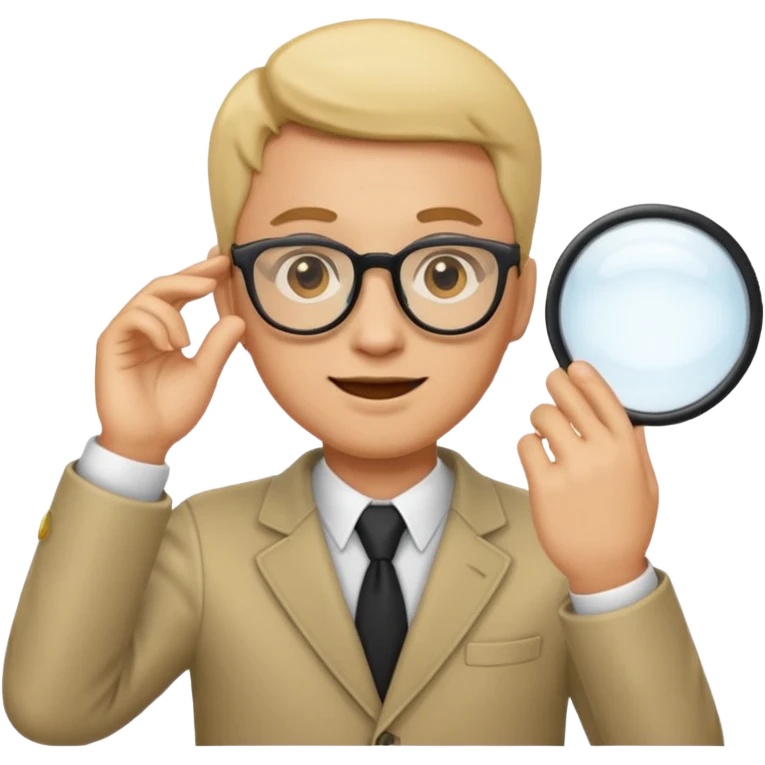 Man Emoji taking of glasses with hand emoji
