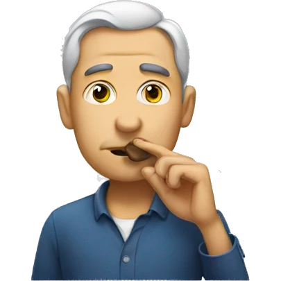 Man picking nose emoji