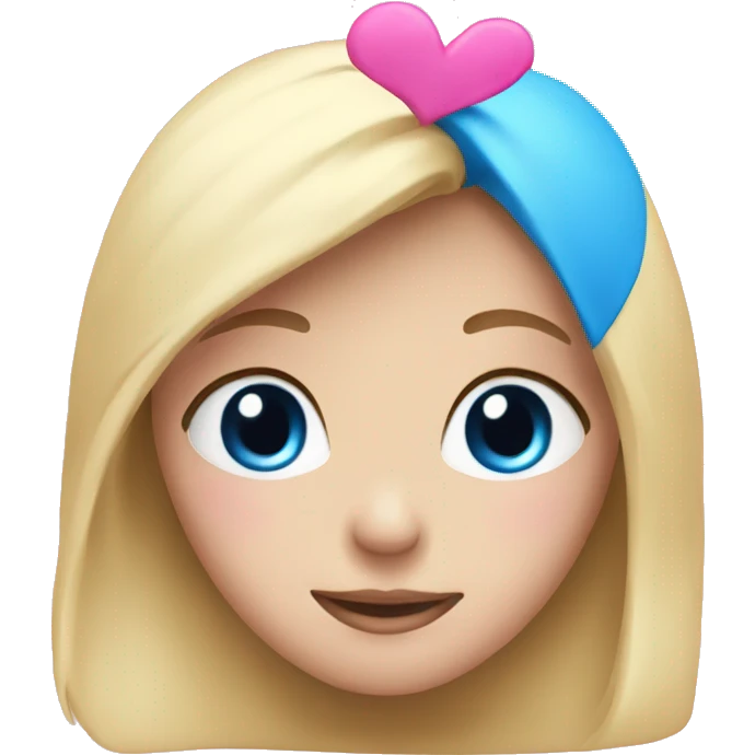 A blue and pink heart in one emoji